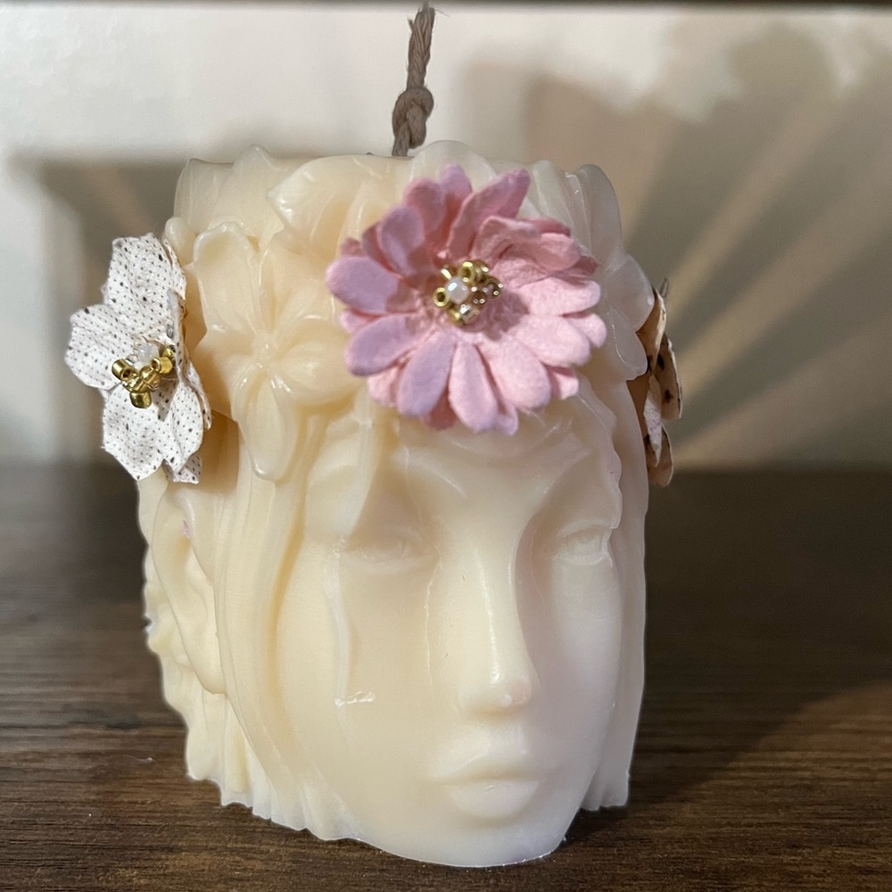 Floral Face Candle